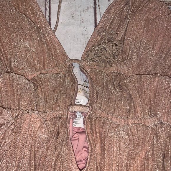 Last chance! Ramy Brook “Marta” metallic one piece swimsuit in blush M nwt! - Picture 5 of 6